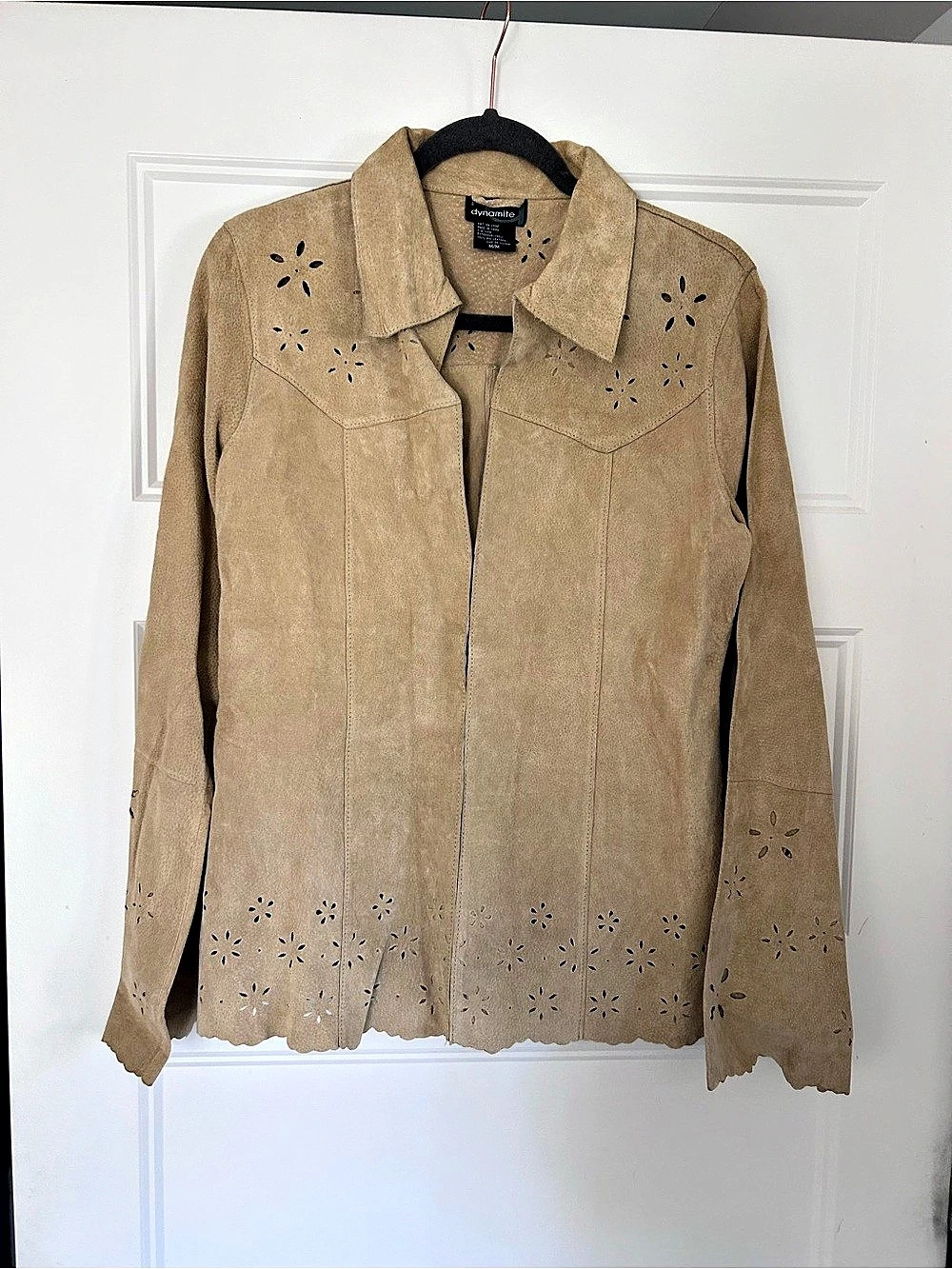 Dynamite Suede Cutout Jacket Brown Size Medium